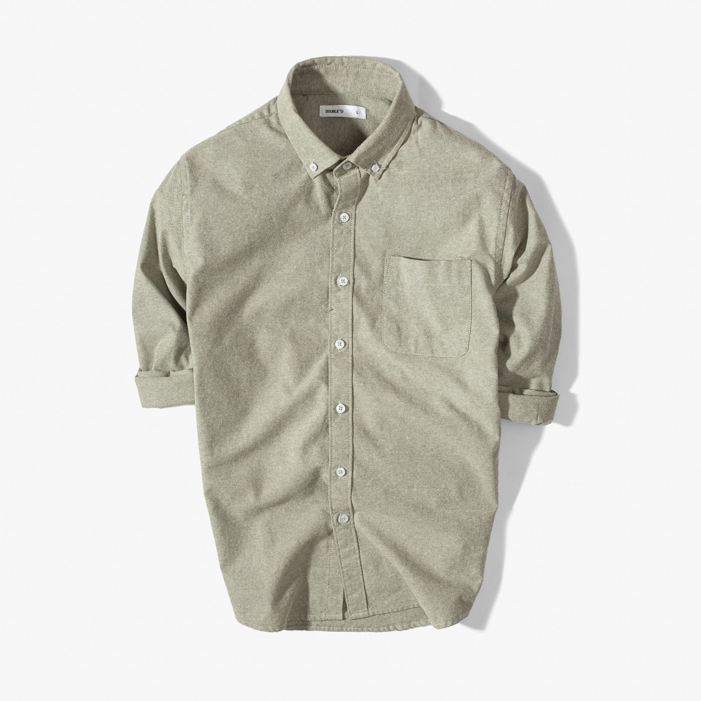 Áo sơ mi nam DOUBLE'D tay dài chất liệu Oxford SOF00