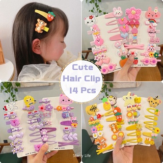 Set 14 kẹp tóc hình động vật dễ thương cho bé gái