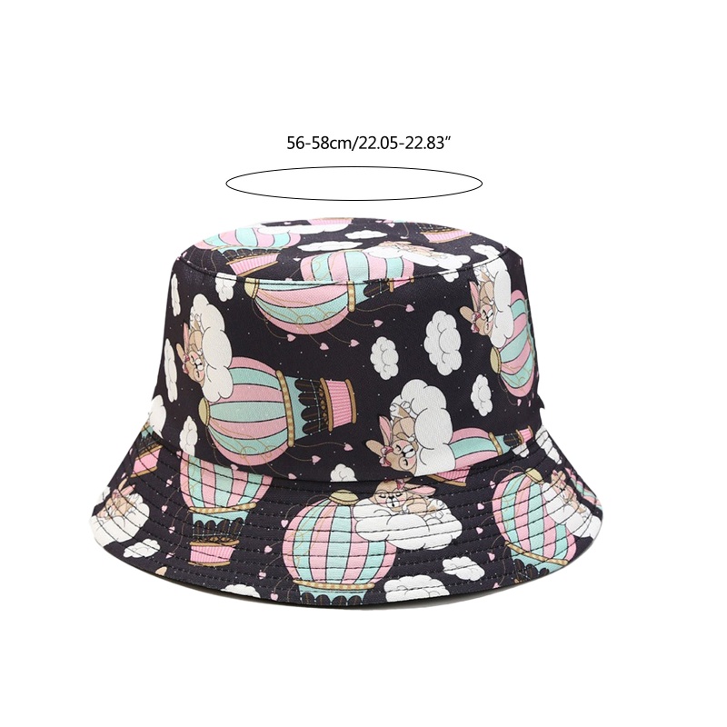 Mũ Tai Bèo Hai Mặt In Họa Tiết Hoạt Hình Bảo Vệ Chống Nắng Cho Cặp Đôi