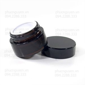 Hũ Thủy Tinh Đựng Mỹ Phẩm, Lọ Kem Nâu 100g - Duonghieu6789