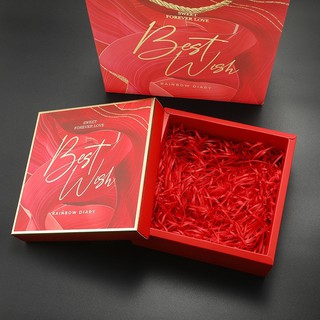 Set 2 món - Hộp quà tặng & túi giấy BEST WISH 2 size