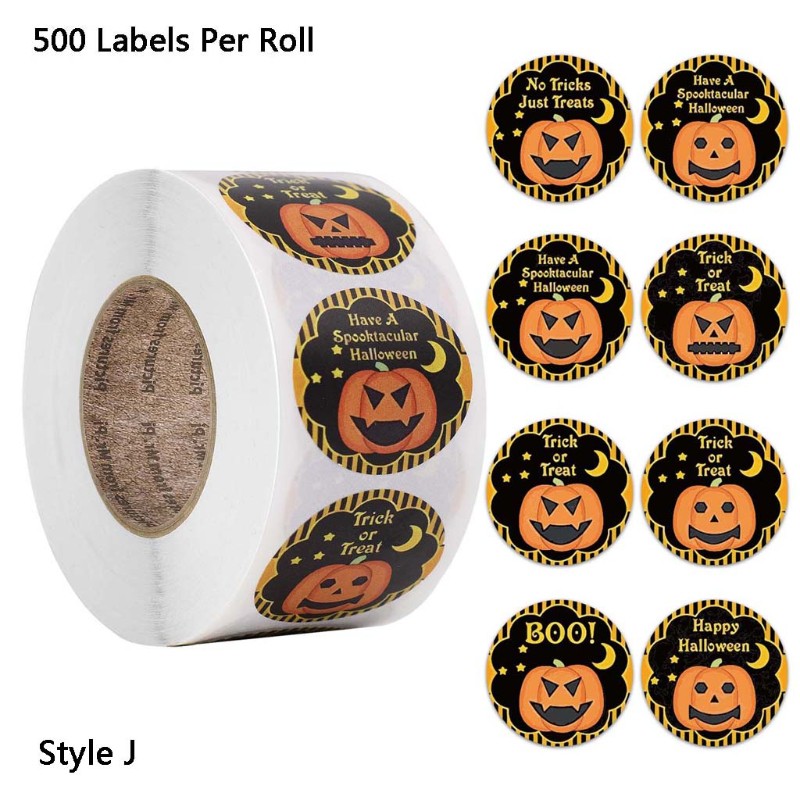 Cuộn 500 nhãn dán in họa tiết chủ đề Giáng sinh độc đáo