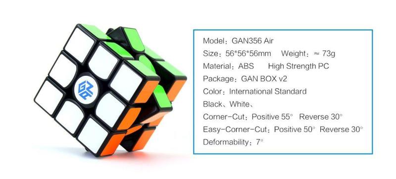 Khối Rubik Gan 356 Air 2019 Master 3x3 Black Gans 356 Độc Đáo