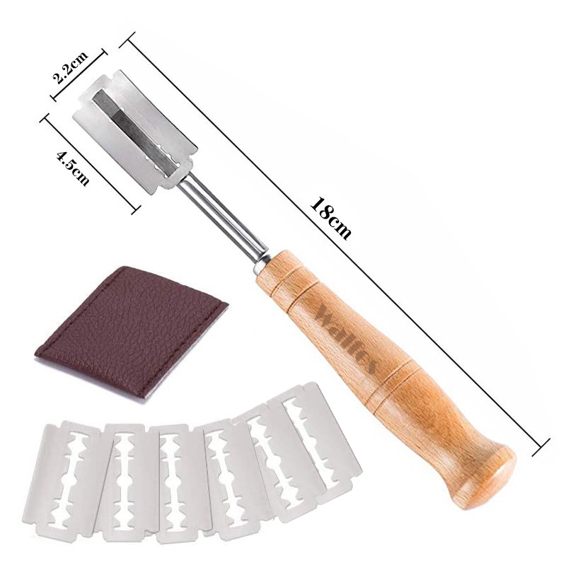 Dao cắt bột làm bánh mì Walfos thiết kế cong phong cách châu Âu