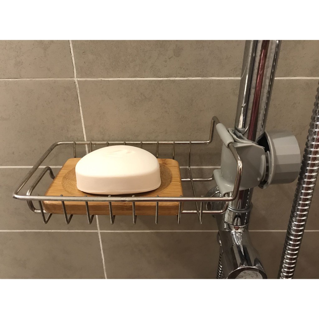 Giá Để Giẻ Rửa Bát Gắn Vòi Bằng Inox Tiện Lợi