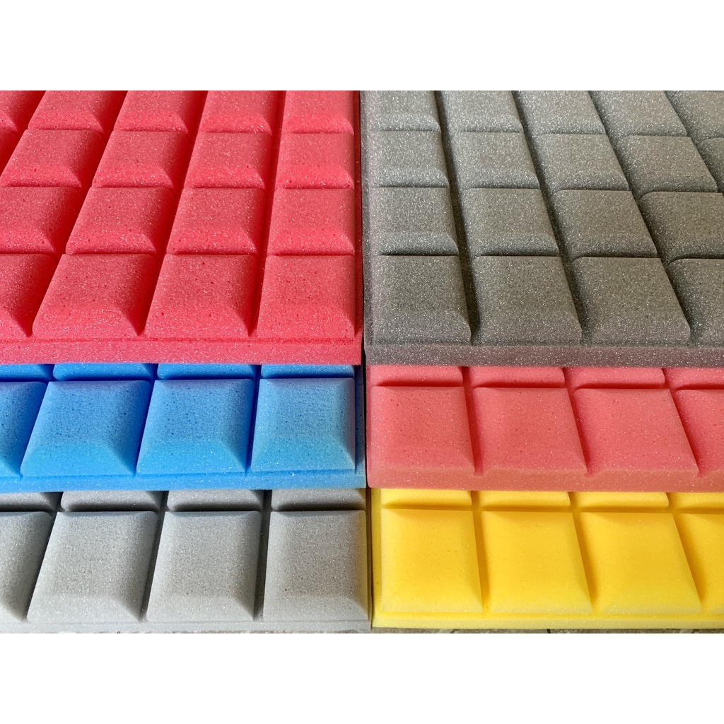 Tấm mút tiêu âm, cách âm ô vuông 3D  mini 50x50cm