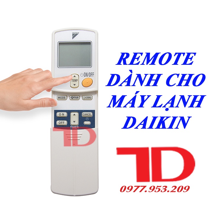 Remote máy lạnh, điều khiển dành cho máy lạnh Daikin không nút viền đen