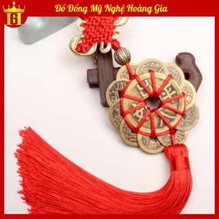 Dây Tiền Xu Hoa Mai Phong Thủy 10 Cánh Bằng Đồng