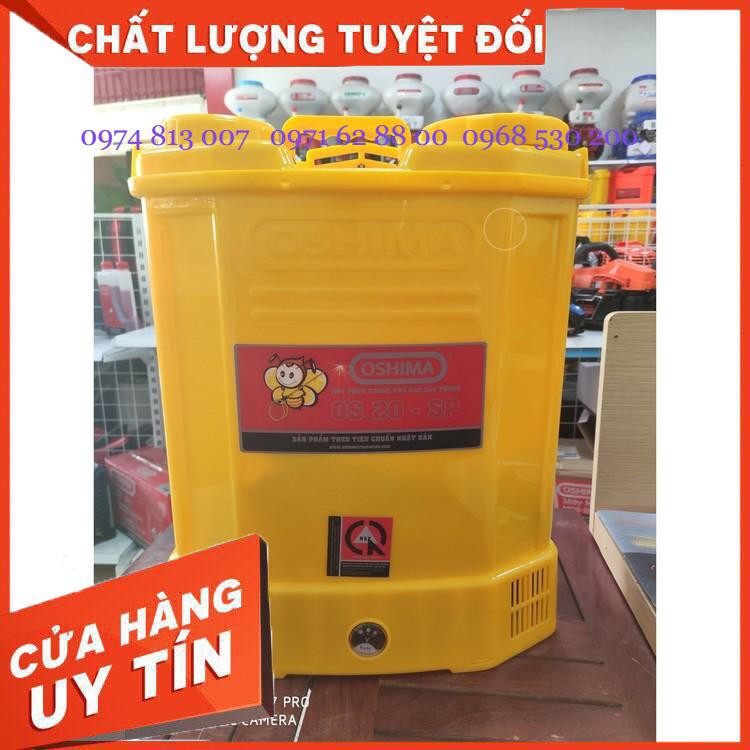 Bình xịt điện Oshima OS20-SP, máy phun thuốc chạy điện Giá cực Chất