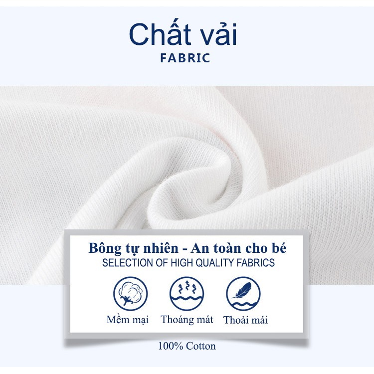 Áo thun cổ lọ bé trai bé gái dài tay in hình chữ đáng yêu chính hãng chất cotton mềm mịn AD4