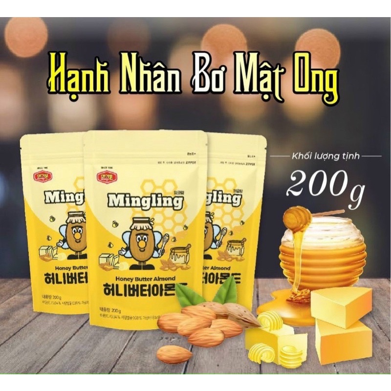 HẠNH NHÂN TẨM BƠ MẬT ONG --200G  = RẤT TỐT CHO THAI PHỤ VÀ PHÁT TRIỂN TRÍ NÃO