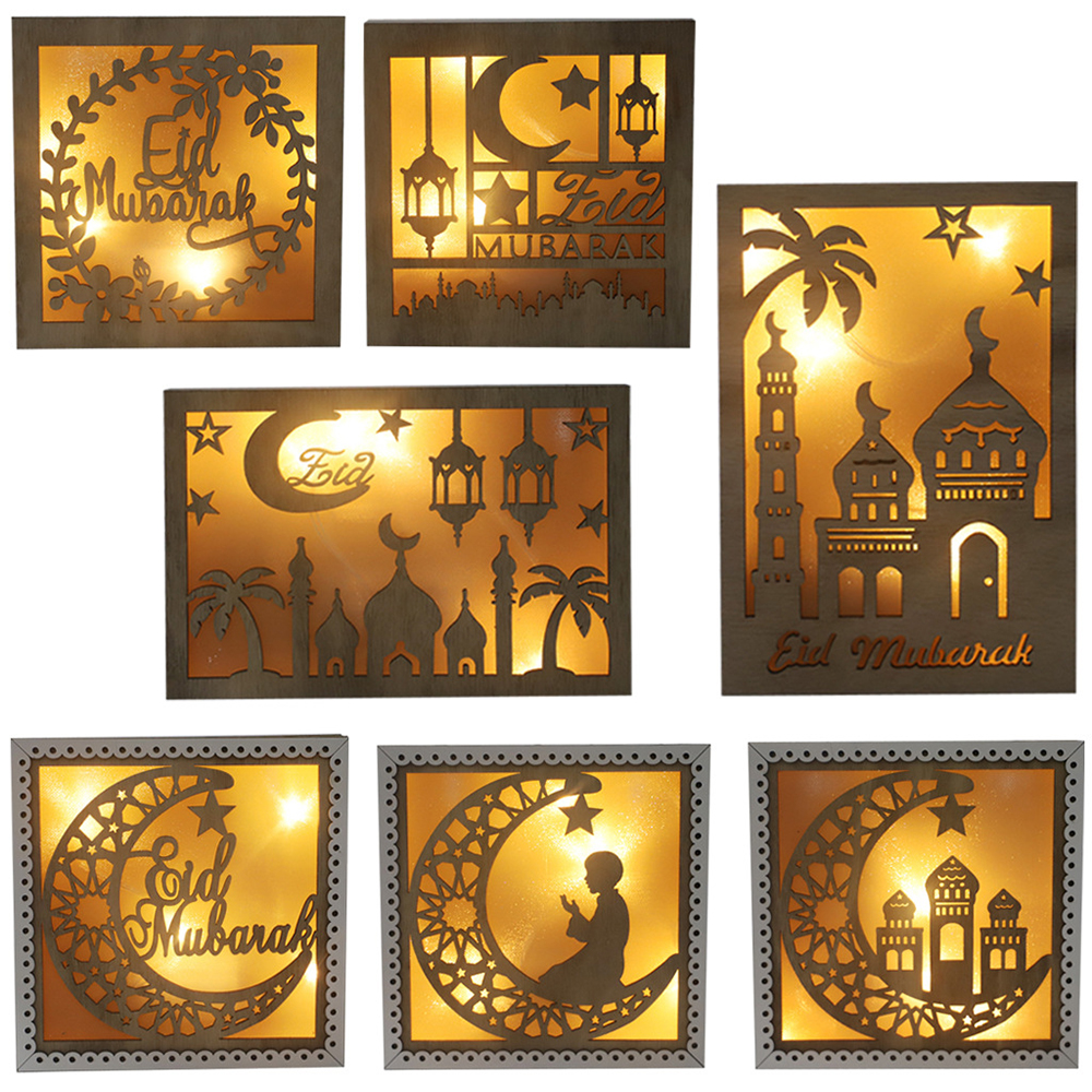 Trang Trí Eid Mubarak Bằng Gỗ Tự Làm Handmade Ramadan Mubarak Trang Trí Đèn Lồng Kareem Món Quà Trang Trí Tiệc Hồi Giáo