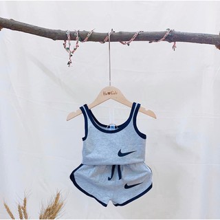 bộ cotton 2 dây bé gái combo