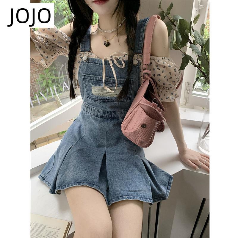 Đầm Yếm Denim Mỏng Dáng Ôm Xếp Ly Cỡ Lớn Thời Trang Mùa Hè Xinh Xắn Cho Nữ