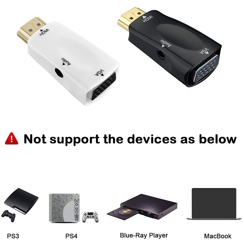 Bộ 2 Đầu Chuyển Đổi Hdmi Sang Vga Kèm Cáp Âm Thanh