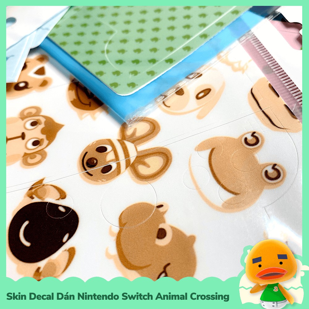 [Sẵn VN - NowShip] Set Skin Decal Dán Máy Game Nintendo Switch Chủ Đề Village Animal Crossing Horizons