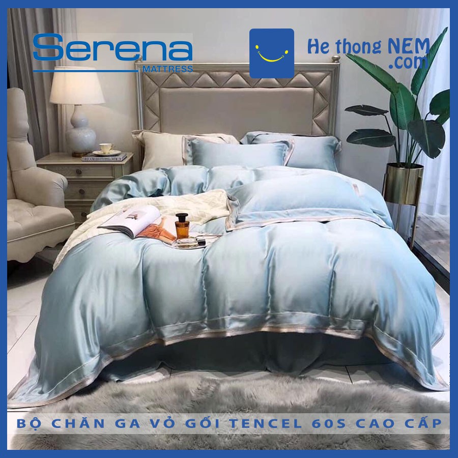 Bộ Chăn Ga Gối Ra Giường Tencel SERENA Bộ Ga Giường Tencel Cao Cấp 60s – Hệ Thống Nệm