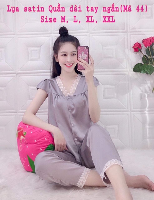 Lụa satin tay ngan tieu thu size dai 80kg | BigBuy360 - bigbuy360.vn