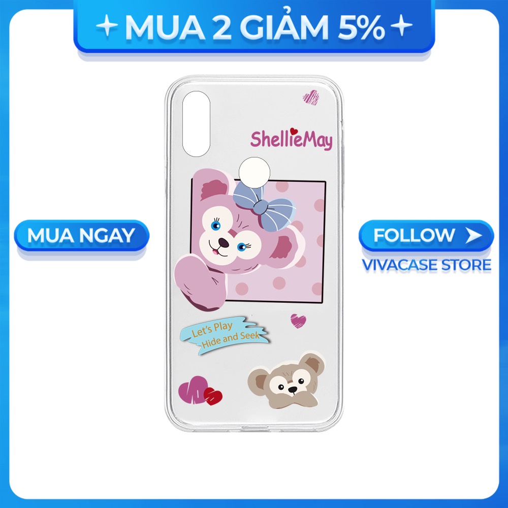 Ốp lưng Vsmart Joy 3/Joy 4/Bee 3/Star 3/Aris/....dẻo trong in hình Gấu Duffy