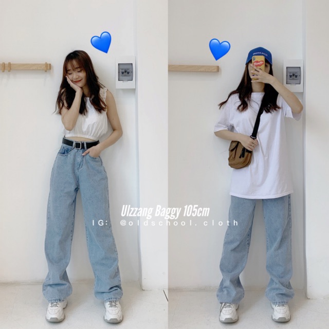 đơn 99K] QUẦN JEANS SUÔNG HÀN QUỐC Q3100 (ảnh thật/sẵn)