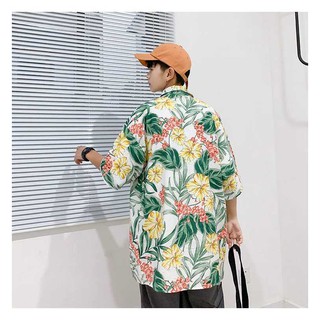 Áo Sơ Mi Hawaii Bông Bụt (Ảnh THẬT)