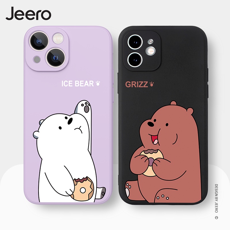 Ốp điện thoại JEERO hoạt hình cặp đôi dễ thương đẹp ngộ nghĩnh mềm cho iPhone 15 14 13 12 11 Pro Max SE 2020 X XR XS ip 8 7 6 6S Plus kute HFC332