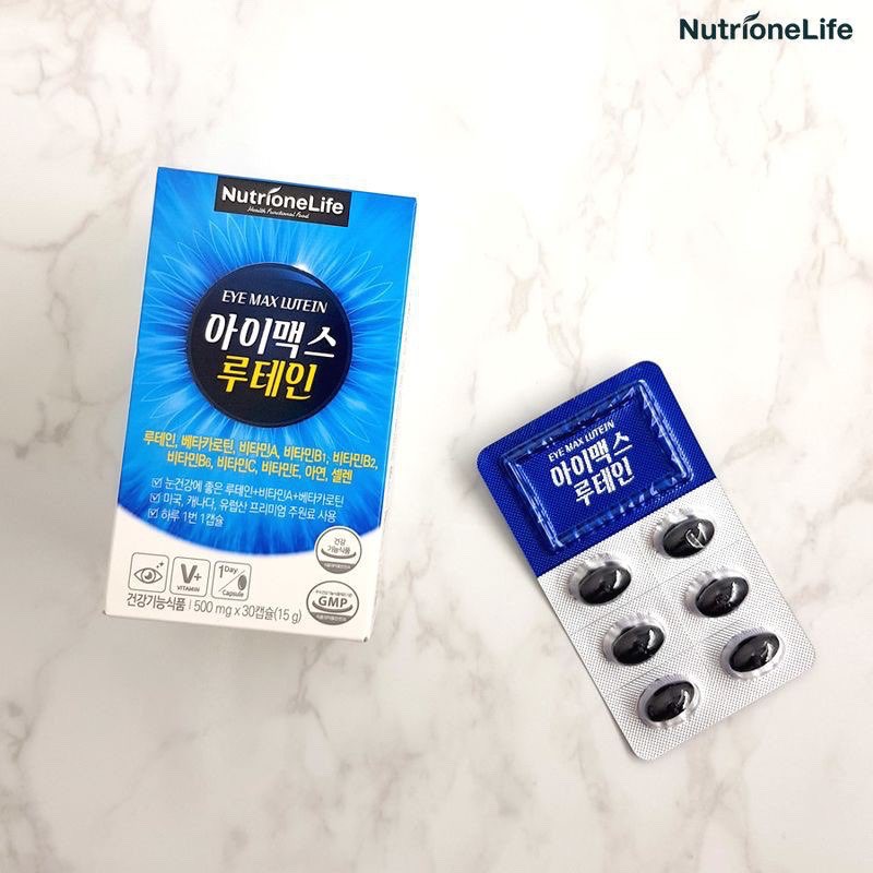 {Cam Kết Chính Hãng} Viên Uống Bổ Mắt NutrioneLife EyeMax Lutein Hàn Quốc Giúp Sáng Khỏe Mắt (hộp 30 viên nang mềm)