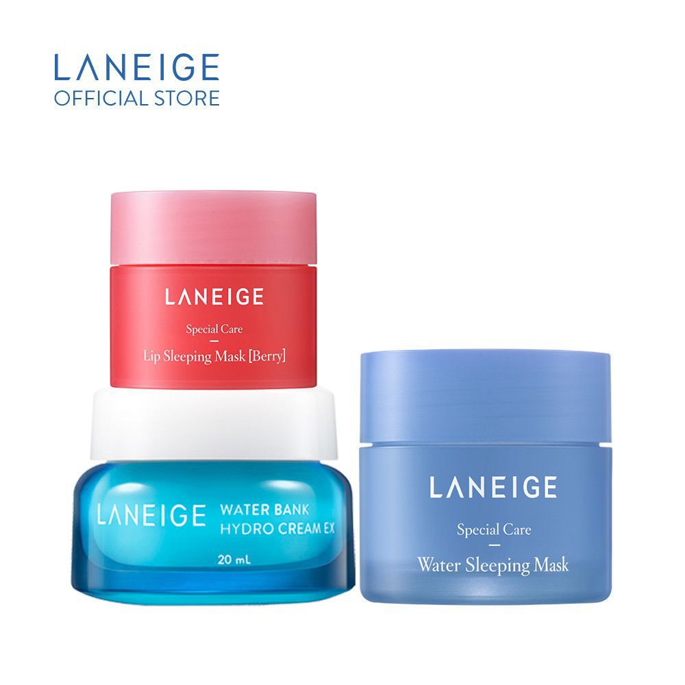 [hn123] Bộ sản phẩm mini dưỡng ẩm dành cho da Laneige - Best selling moisturizing items