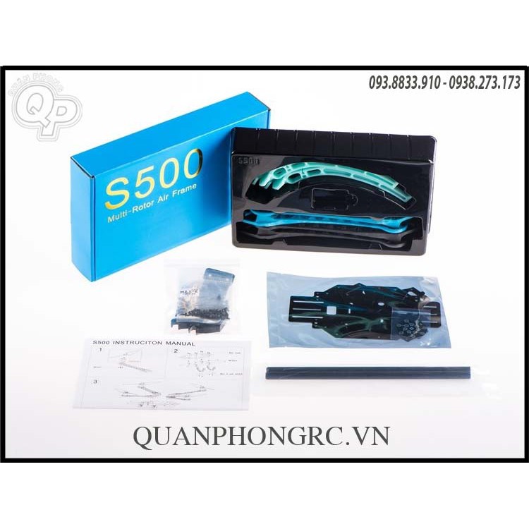 Kit S500 Quadcopter with Power Board Càng nhựa