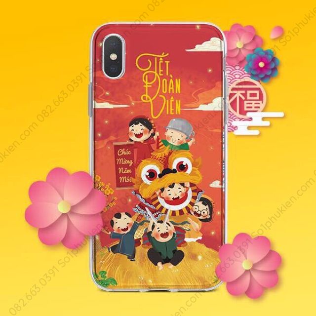 Ốp lưng dẻo in hình Tết Đoàn Viên dành cho các dòng Samsung, Oppo, Vsmart, Vivo