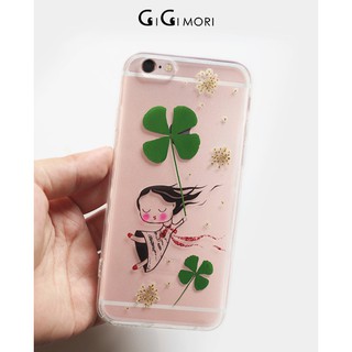 Ốp lưng IPhone 6 / 6s hoa khô cỏ 4 lá