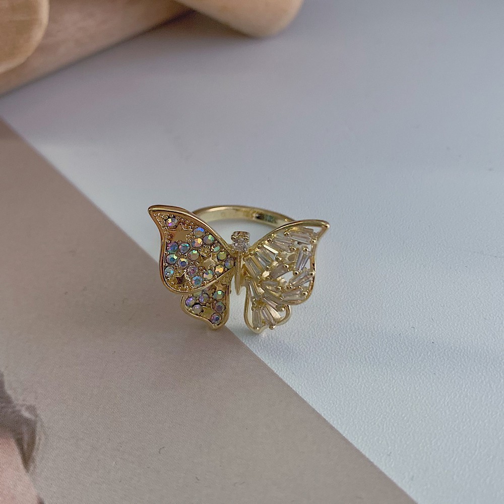 Nhẫn Đeo Tay Tạo Hình Con Bướm Đính Đá Thời Trang Dành Cho Nữ
