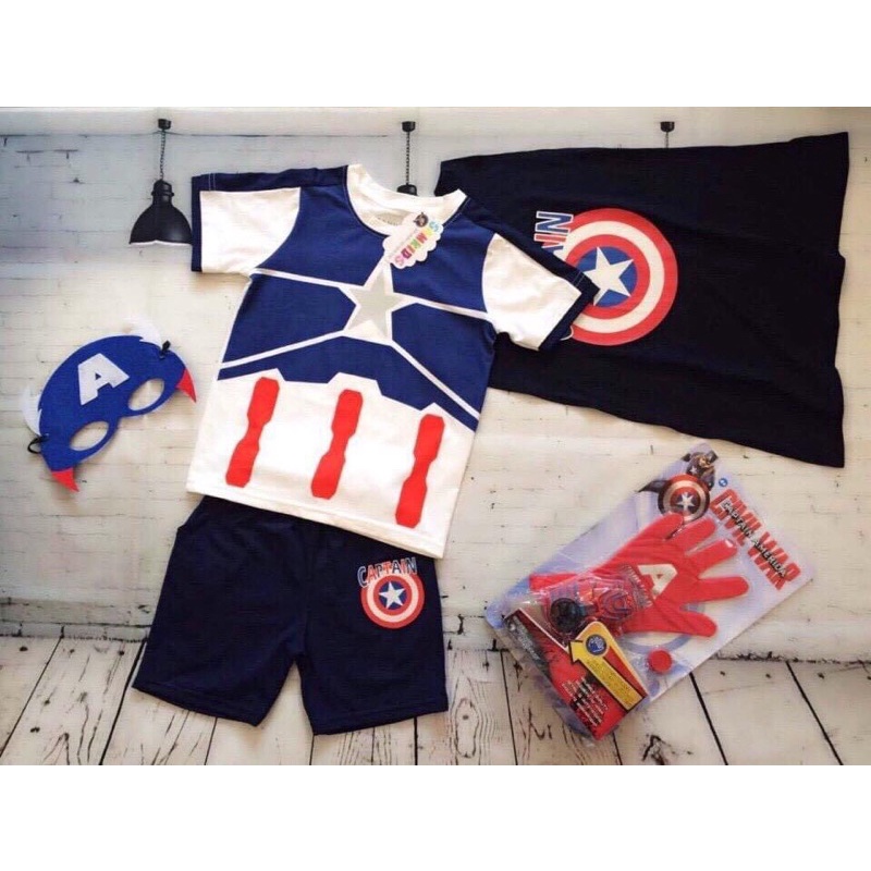 BỘ quần ÁO SIÊU ANH HÙNG SIÊU NHÂN KÈM MẶT NẠ KHĂN CHOÀNG hoá trang Ironman người sắt