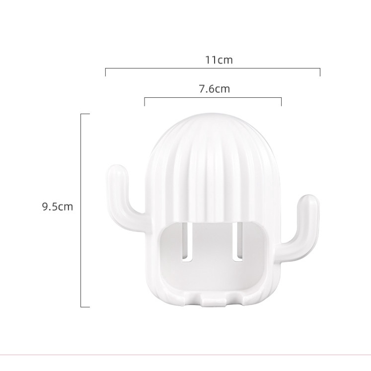 Giá Đỡ Bàn Chải Đánh Răng Gắn Tường Không Cần Khoan Hình Cây Xương Rồng Hoạt Hình Dễ Thương