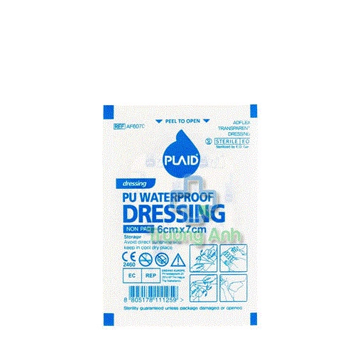 Băng có Gạc Vô Trùng Không Thấm Nước Pu Waterproof Dressing With Pad Young Chemical size 6cmx7cm, 10 Cm X 12 Cm  1 Miếng