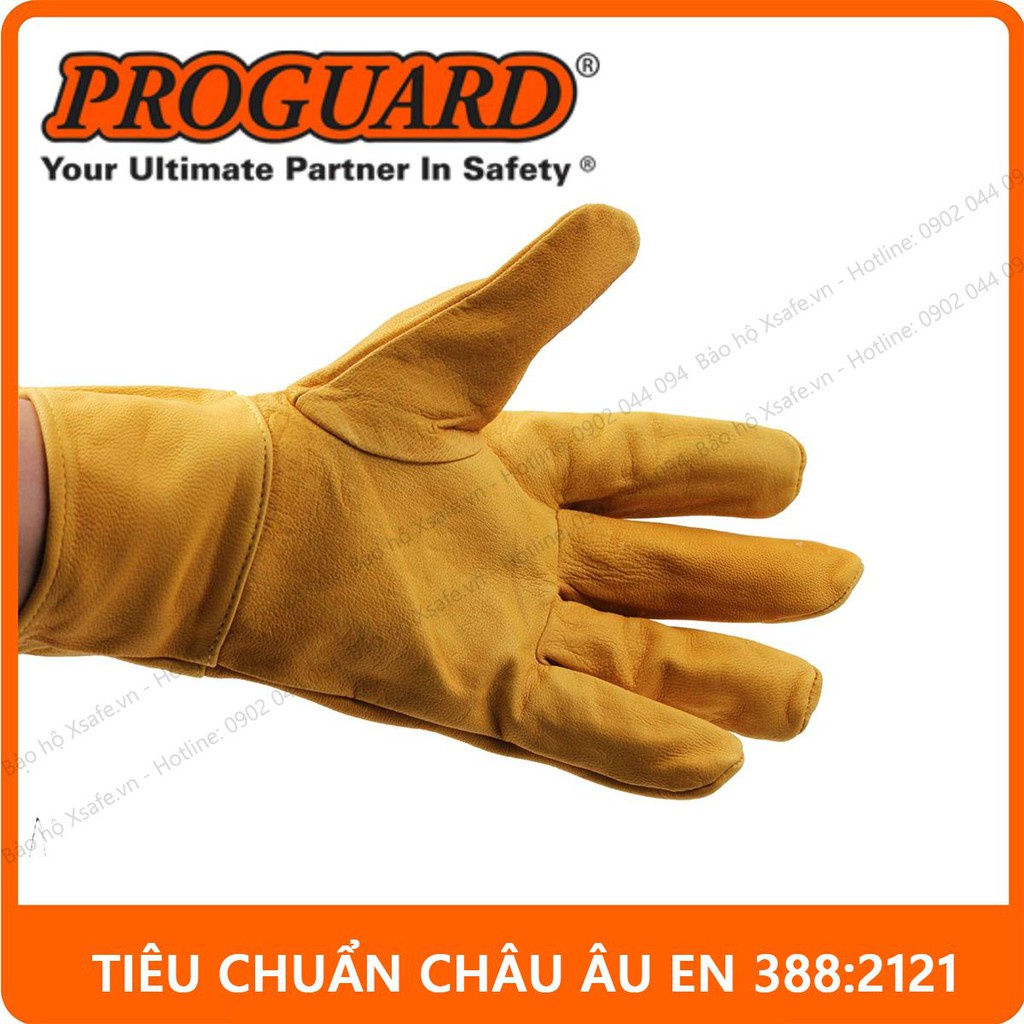Găng tay hàn Proguard PG119YLW Bao tay hàn da dê chất lượng cao, chống cháy, chịu nhiệt, tia lửa văng bắn