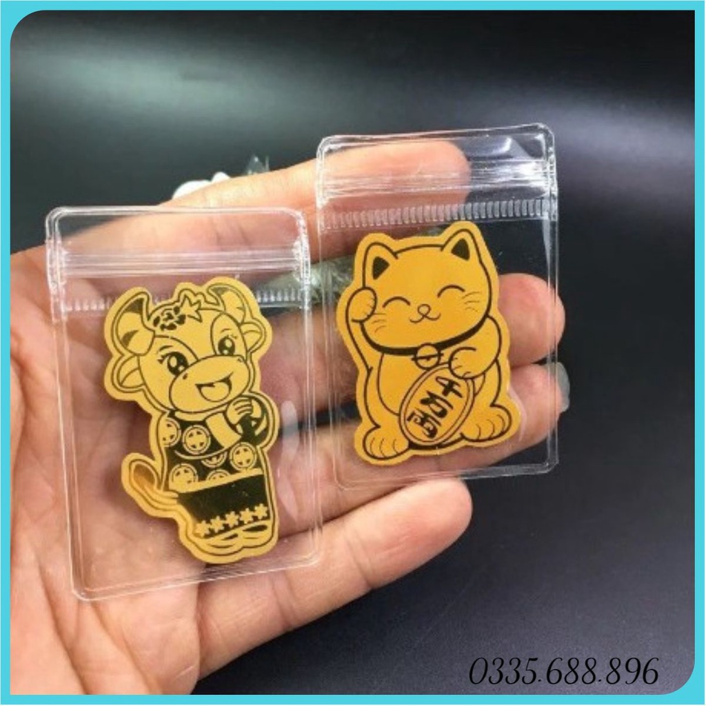 Trâu - Mèo thần tài mạ vàng 24k cầu may mắn tiền tài | BigBuy360 - bigbuy360.vn