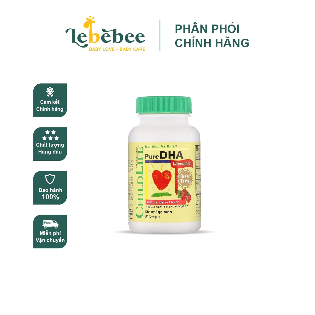 DHA Childlife cho bé từ 6 tháng đến 12 tuổi - ChildLife Pure DHA