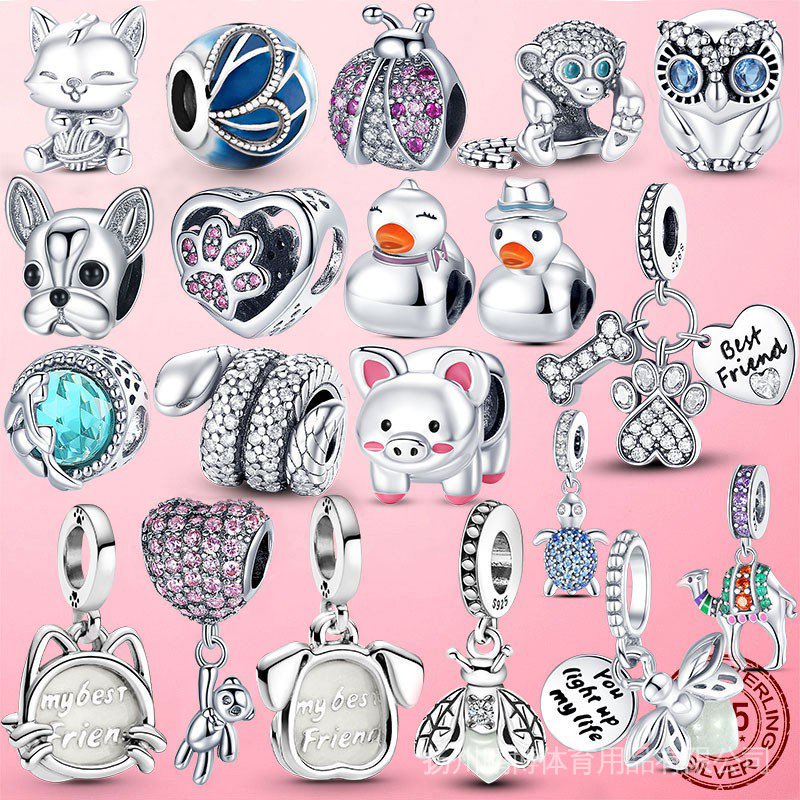 Mặt Dây Chuyền Bạc 925 Hình Dấu Chân Động Vật