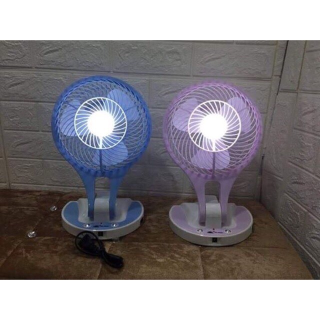 Quạt sạc tích điện  gấp gọn có đèn | BigBuy360 - bigbuy360.vn