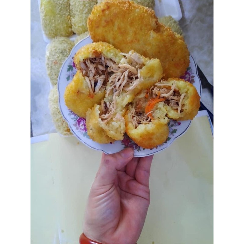 Xôi gà nấm mini khay 10 chiếc