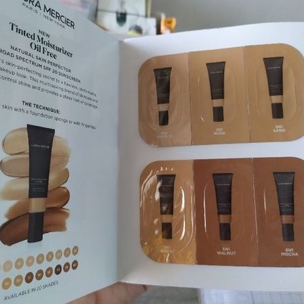 [Pháp] sample set 6 màu kem nền 3 trong 1 Laura mercier tinted moisturizer