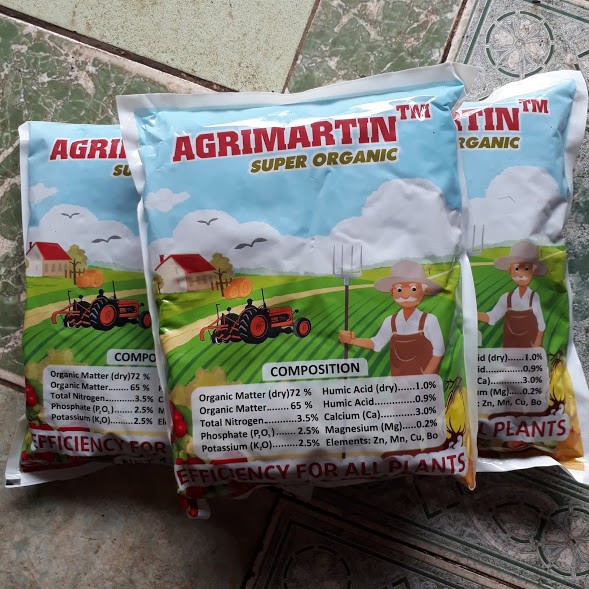 Phân bón hữu cơ Bỉ Agrimartin Super Organic 1kg hàng đẹp, phân phối chuyên nghiệp.