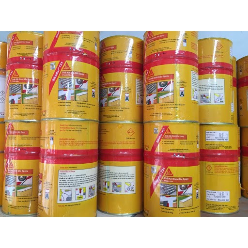 Sika dur 731-bộ 1kg, Keo epoxy 2 thành phần, kết dính bê tông lớp cũ mới, khoan cấy thép.