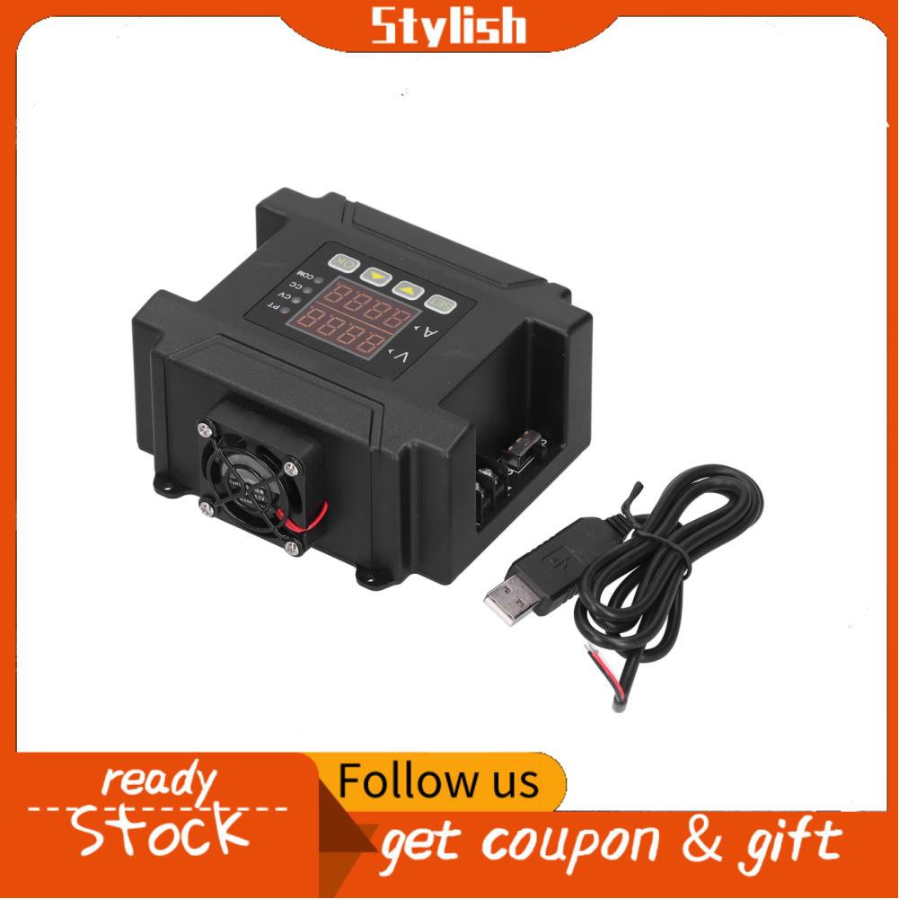 Stylish365 Digital Adjustable Regulated Power Supply LCD Display Buck Module with Shell 0-5A