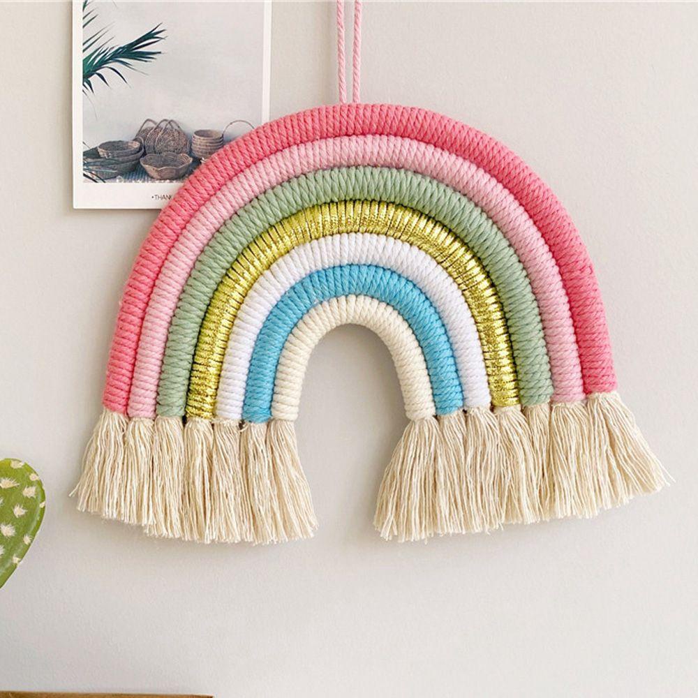 Phụ Kiện Cầu Vồng Handmade Phong Cách Boho Treo Trang Trí Phòng Cho Bé
