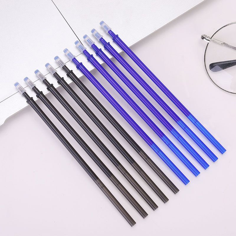 Set 100 ruột bút mực đen/xanh 0.5mm có thể xóa được dành cho học sinh