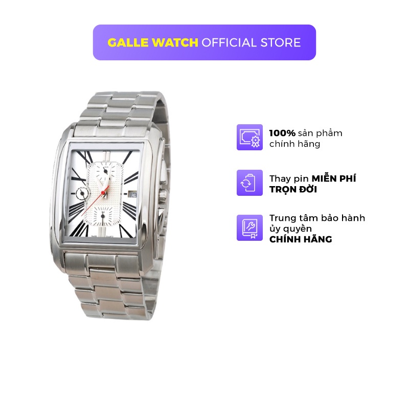 Đồng hồ nam Romanson Man Watch TM2629FMWWH máy Thụy Sĩ mặt kính chống va đập, chống nước, dây thép cao cấp chính hãng