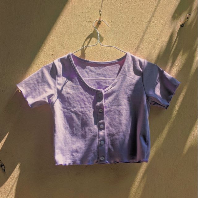 Croptop cúc dọc
