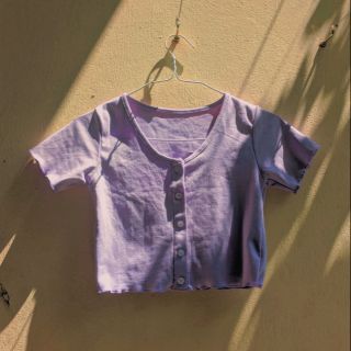 Croptop cúc dọc